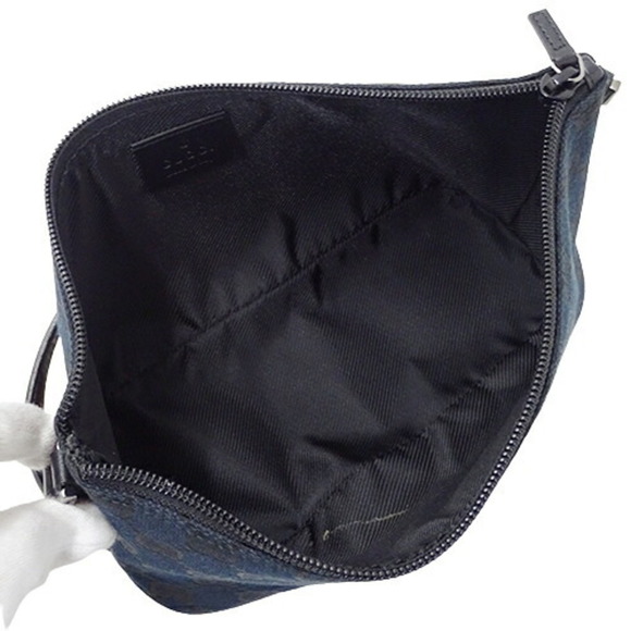 Gucci GUCCI Pouch Women's Hand Handbag GG Canvas Black 039/1103 - Picture 5 of 10